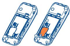ALCATEL OT-202 - Insert the SIM Card - 1