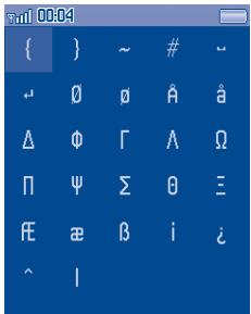 ALCATEL OT-708 - Таблиця символів - 2
