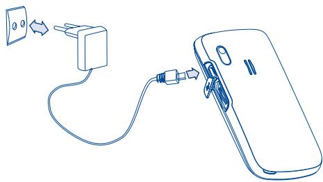ALCATEL OT-800 - Charging the battery - 1