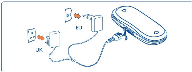 ALCATEL OT-880 CHROME - Charging the battery - 1