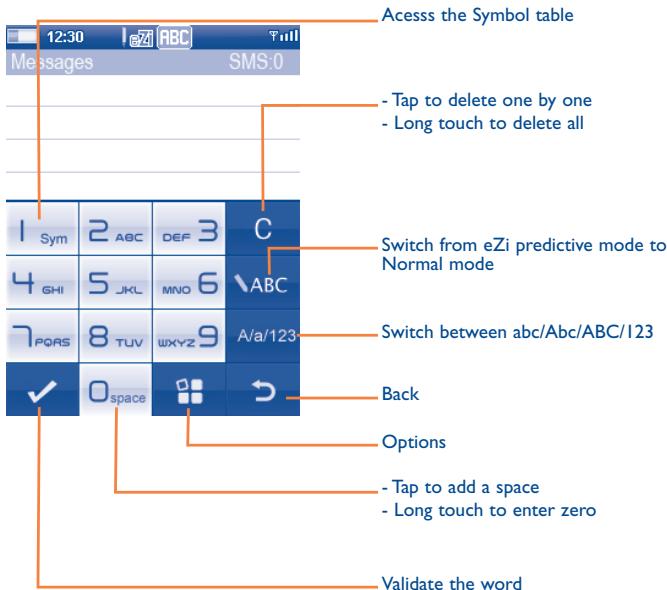 ALCATEL OT-880 CHROME - Touch inputting - 1