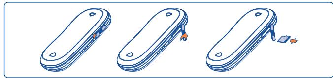 ALCATEL OT-880 CHROME - Inserting the memory card: - 1