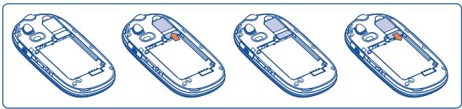 ALCATEL OT-880 CHROME - Inserting or removing the SIM card (1) - 1