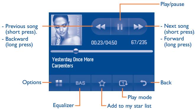 ALCATEL OT-880 CHROME - Music playing mode - 1