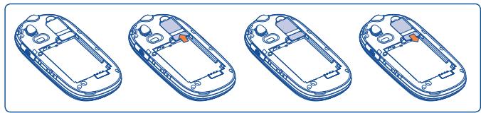 ALCATEL OT-880A - Inserting or removing the SIM card ^(1) - 1