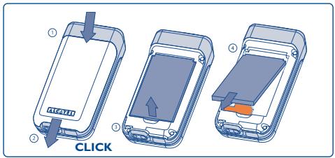 ALCATEL OT-C551A - Removing the battery - 2