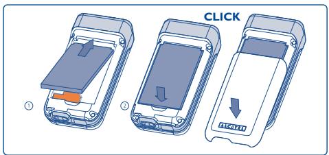 ALCATEL OT-C551A - Inserting the battery - 2