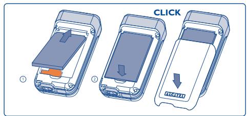 ALCATEL OT-C552A - Inserting the battery - 2