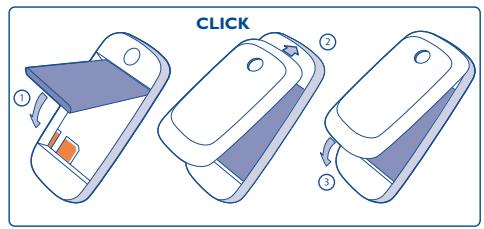 ALCATEL OT-C552A - Inserting the battery - 1
