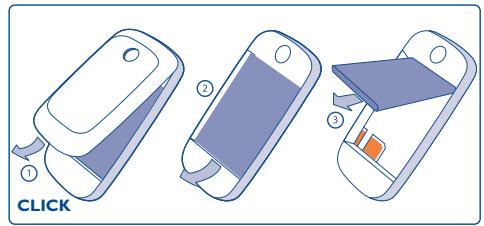 ALCATEL OT-C552A - Removing the battery - 1