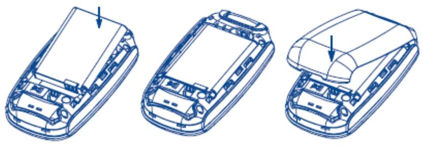 ALCATEL OT-E206C - Installing / Removing the battery - 1
