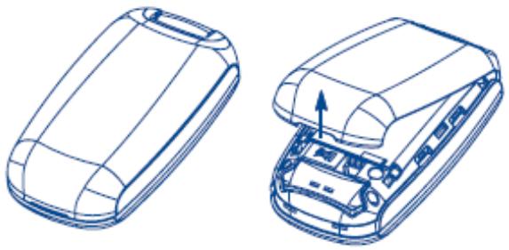 ALCATEL OT-E206C - Removing the back cover - 1
