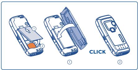 ALCATEL OT-S853A - Installing the battery - 1