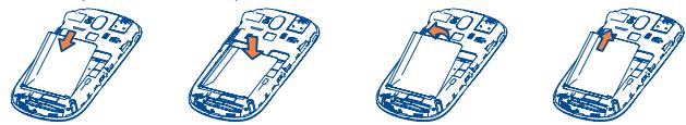 ALCATEL OT-807A - Installing or removing the battery - 2