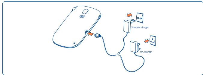 ALCATEL OT-807A - Installing or removing the battery - 3