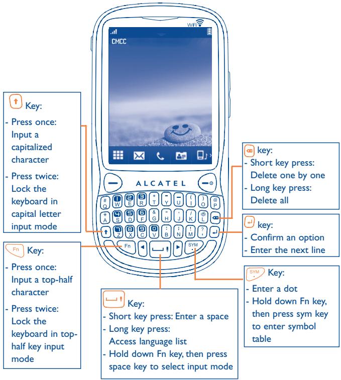 ALCATEL OT-807A - Keyboard inputting - 1