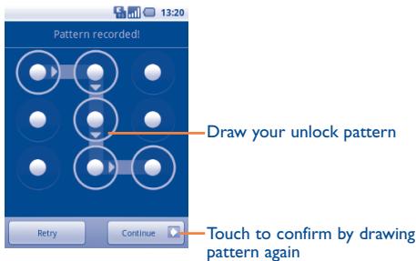 ALCATEL OT-980 - Lock/Unlock your screen - 1