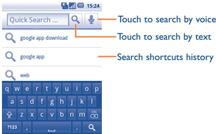 ALCATEL OT-980 - Search bar - 1
