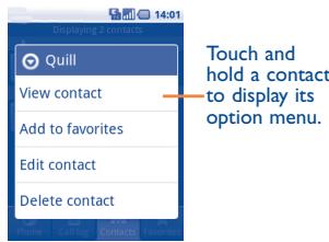 ALCATEL OT-980 - Consult your Contacts - 2