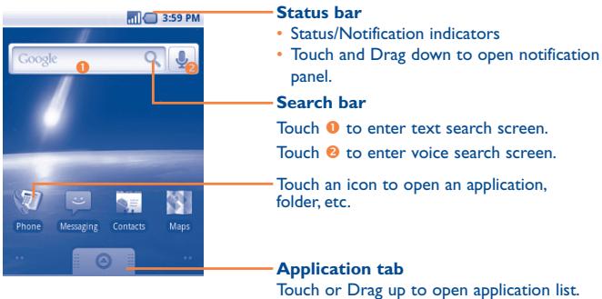 ALCATEL OT-980 - Home screen - 1