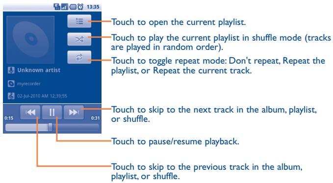 ALCATEL OT-980 - Playing music - 1