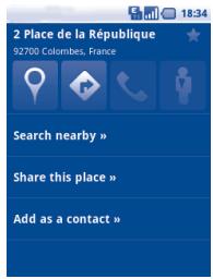 ALCATEL OT-980 - How to star (or unstar) a location - 1