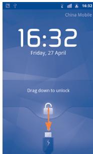 ALCATEL ONE TOUCH 995 - To unlock phone screen - 1