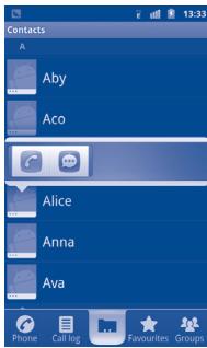 ALCATEL ONE TOUCH 995 - Use Quick contact for Android - 1
