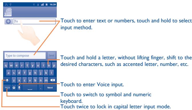 ALCATEL ONE TOUCH 995 - Android keyboard - 1