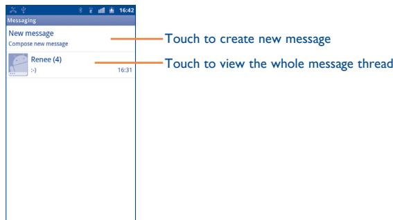 ALCATEL ONE TOUCH 995 - Write message - 1