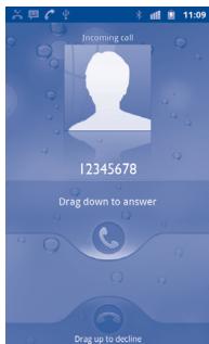 ALCATEL ONE TOUCH 995 - Answering or rejecting a call - 1