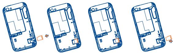 ALCATEL ONE TOUCH 995 - Installing and removing the microSD card - 1