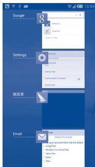 ALCATEL IDOL S (BS 472/ULTIM4) - Consult recently-used applications - 1