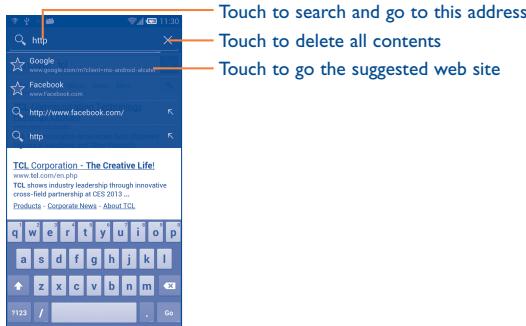 ALCATEL IDOL S (BS 472/ULTIM4) - To go to a web page - 1