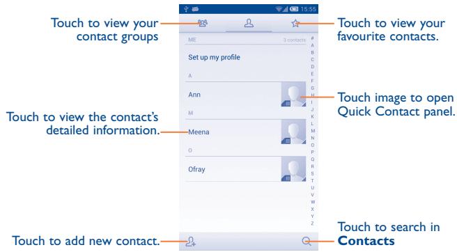 ALCATEL IDOL S (BS 472/ULTIM4) - Consult your Contacts - 1