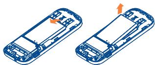 ALCATEL ONE TOUCH 232 - Removing and installing the battery - 2