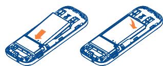 ALCATEL ONE TOUCH 232 - Removing and installing the battery - 1
