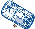 ALCATEL ONE TOUCH 813/813D/813F - Inserting or removing the SIM card (1) - 1