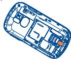 ALCATEL ONE TOUCH 813/813D/813F - Inserting SD card: - 3