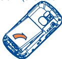 ALCATEL ONE TOUCH 813/813D/813F - Installing or removing the battery - 1