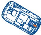 ALCATEL ONE TOUCH 813/813D/813F - Inserting SD card: - 2
