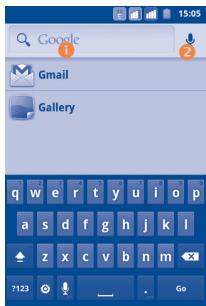 ALCATEL ONE TOUCH 903/903D - Search bar - 1