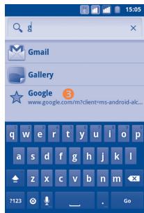 ALCATEL ONE TOUCH 903/903D - Search bar - 2