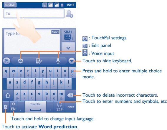 ALCATEL ONE TOUCH 903/903D - TouchPal keyboard - 1