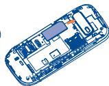 ALCATEL ONE TOUCH 903/903D - Inserting or removing the SIM card (1) - 2