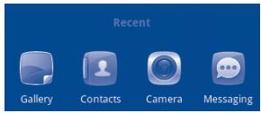 ALCATEL ONE TOUCH 903/903D - Consult recently-used applications - 1
