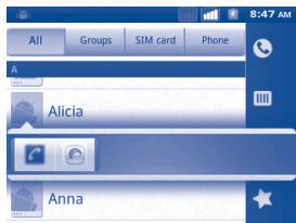 ALCATEL ONE TOUCH 916/916D - Use Quick contact for Android - 1
