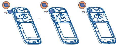 ALCATEL ONE TOUCH 916/916D - Installing and removing the microSD card - 1