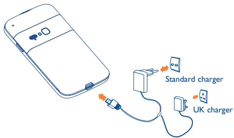 ALCATEL ONE TOUCH 916/916D - Charging the battery - 1