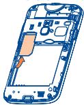 ALCATEL ONE TOUCH 916/916D - Inserting or removing the SIM card (1) - 1